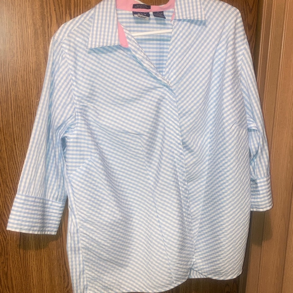 Brooks Brothers Light Blue and White Gingham Shirt